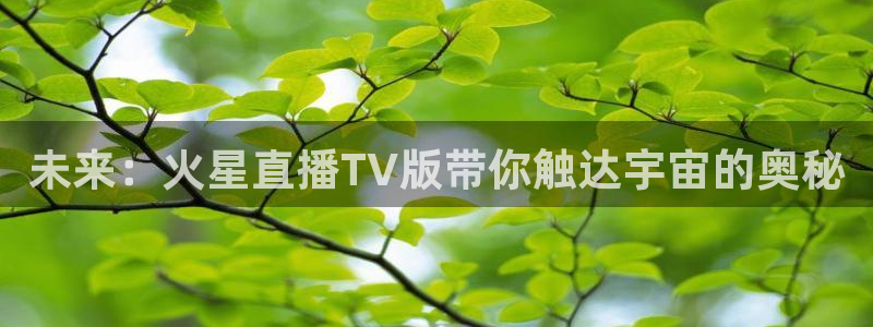 蓝鲸直播 app：未来：火星直播TV版带你触达宇宙的奥秘