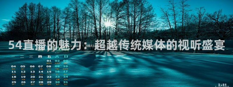 蓝鲸直播男同：54直播的魅力：超越传统媒体的视听盛宴